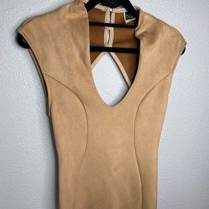 Beige suede body Acon dress
